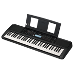 PSRE383 61 Note Portable Keyboard, Touch Sensitive, USB & MIDI, Backlit LCD, 62 Voices, 205 Styles, Record Function, Includes PA130 Power Adapter