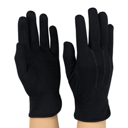 COT150L Gloves Cotton Black - Large