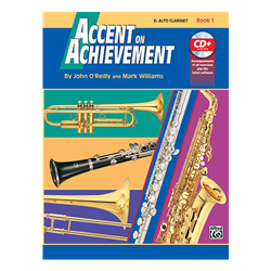 Accent on Achievement Book 1 Eb Alto Clarinet with online access or enhanced CD