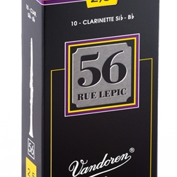 CR5025 Vandoren 56 Rue Lepic Bb Clarinet #2.5 Reeds (10)