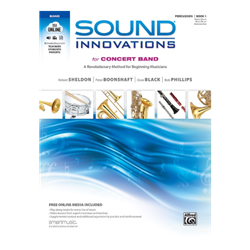 Sound Innovations for Concert Band Book 1 Percussion for snare drum, bass drum and accessories with online access