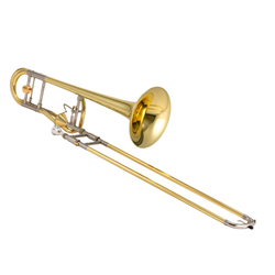 1236RL-T Pro Bb/F Trombone, Lacquer, .547" Bore, 8.5" Rose Brass Bell, F Attachment, Open Wrap, Thru-Flo Valve, Case