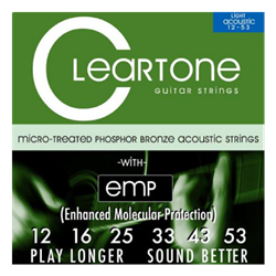 7412 Cleartone Acoustic Guitar Strings (12-53 Gauge)