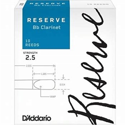 DCR1025 Rico Reserve Bb Clarinet #2.5 Reeds (10)
