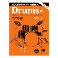 Modern Band Method Book 1 Drums with online audio access code, A Beginner's Guide  for group or Private Instruction